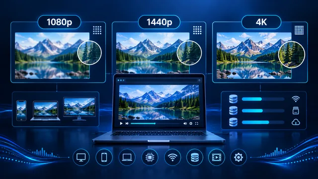1080p 1440p and 4K resolution comparison